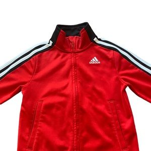 ADIDAS Little Kids Red Track Jacket. Size: 4T